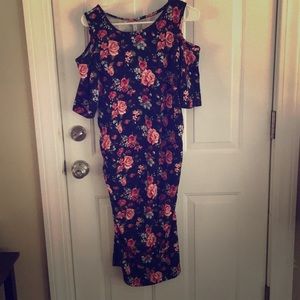 Cold Shoulder Maternity Dress